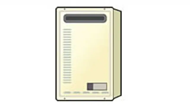 屋外設置式のふろがま または給湯器のイラスト