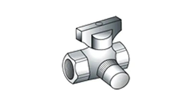 ねじガス栓（中間ガス栓・メーターガス栓）イラスト