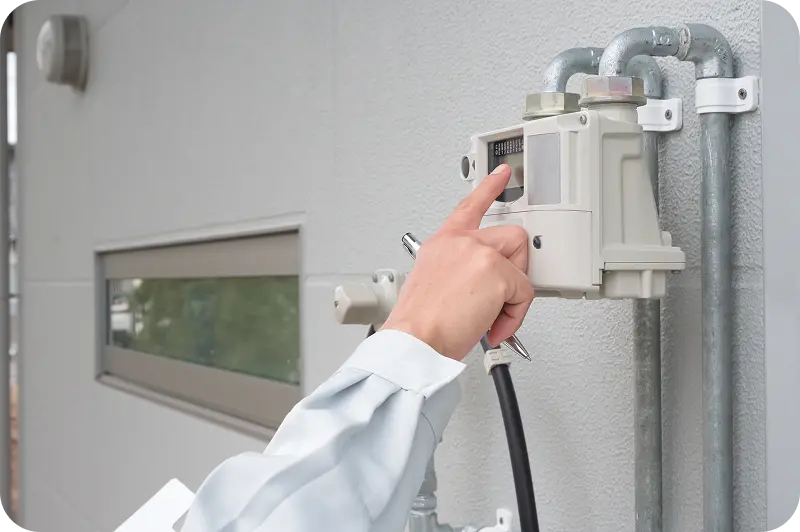 ガスメーター確認の写真