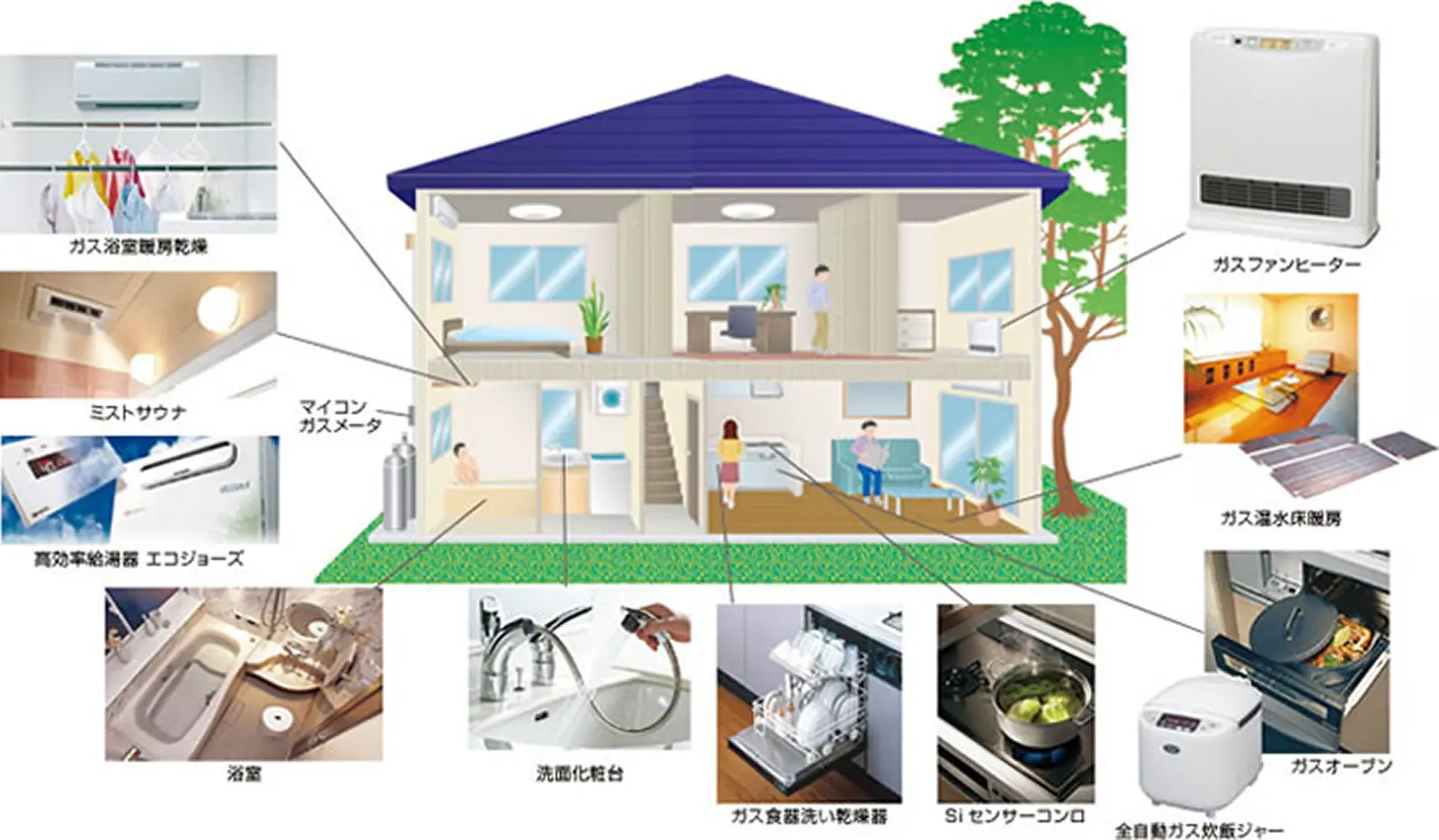 身近なLPガスの説明写真